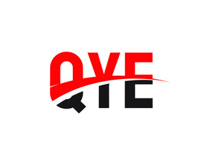 QYE Letter Initial Logo Design Vector Illustration