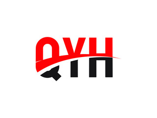 QYH Letter Initial Logo Design Vector Illustration