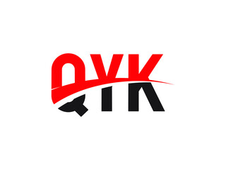 QYK Letter Initial Logo Design Vector Illustration