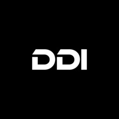 DDI letter logo design with black background in illustrator, vector logo modern alphabet font overlap style. calligraphy designs for logo, Poster, Invitation, etc.