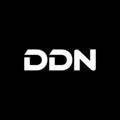 DDN letter logo design with black background in illustrator, vector logo modern alphabet font overlap style. calligraphy designs for logo, Poster, Invitation, etc.