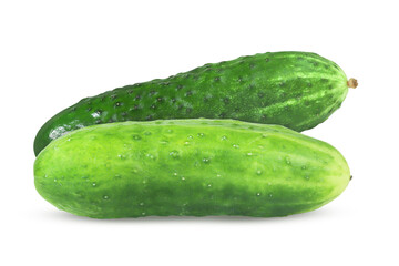 Cucumber on an isolated white background.