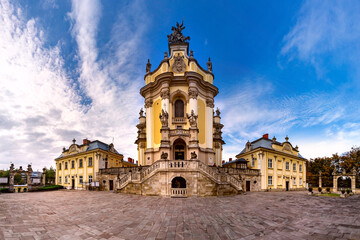 Fototapeta na wymiar Panorama of St George Cathedral in Lviv, Ukraine