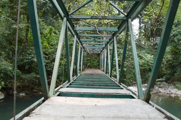 Obraz premium old metal bridge in country Thailand