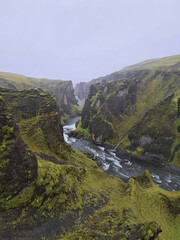 waterfall in the mountains