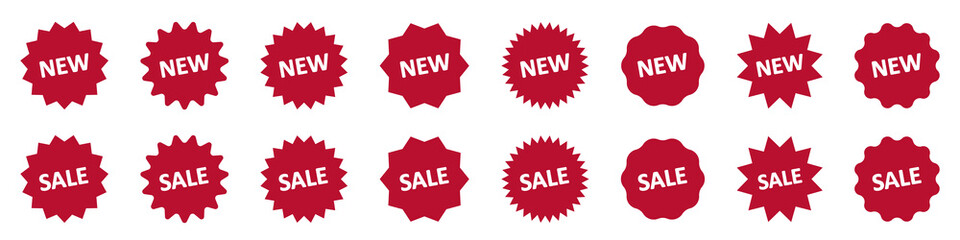 Set of different labels. New labels, sale, discount. Tags, sticker, special offer. Price tags vector.