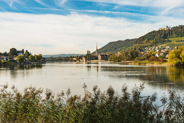 Blick auf Stein am Rhein, Kanton Schaffhausen, Schweiz