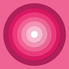 circle with the pink color palette. background with circles. Paper cut design.