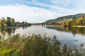 Fototapeta na wymiar Blick auf Stein am Rhein, Kanton Schaffhausen, Schweiz 