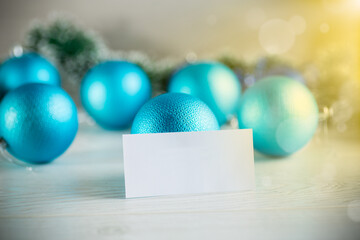 New Year's toys on an abstract background.