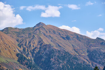 mountains and clouds