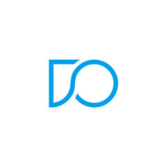 letter ro simple geometric line water logo vector