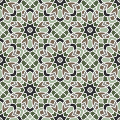 Vector seamless background. Endless colorful texture. Use for wallpaper, textile, book cover, clothes. In green and white colors