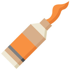 paint tube flat icon