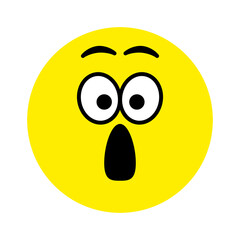 Fototapeta premium Surprised face. Emoji icon vector. Emoticon sign. Vector illustration.