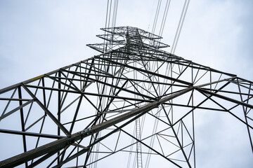 Elevation angle of steel structure, high voltage pole