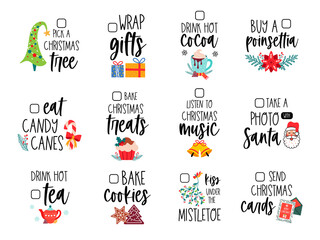 Christmas planner to do list winter holiday diary stickers