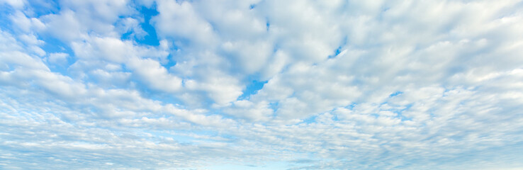 Naklejka na ściany i meble clouds and sky,blue sky background with tiny clouds. panorama