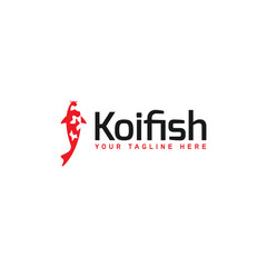 koi fish logo design. logo template