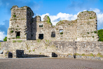 Fototapeta na wymiar The castle ruins in Manorhamilton, erected in 1634 by Sir Frederick Hamilton - County Leitrim, Ireland