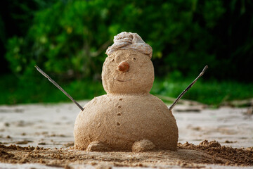 snowman on the beach