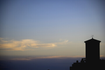 lighthouse at sunset