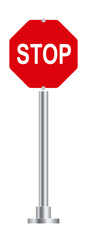 Stop road sign. Warning symbol. Attention icon