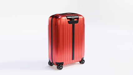 Isolated red suitcase on a background
