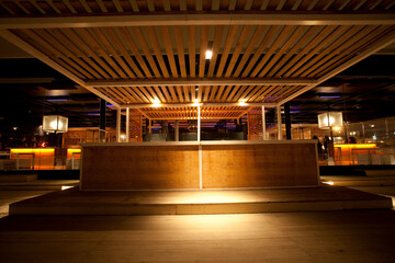 beach bar at night