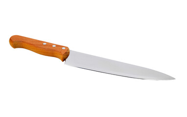 Kitchen knife on white