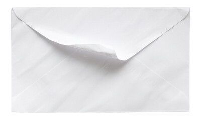 White envelope isolated on a white background.