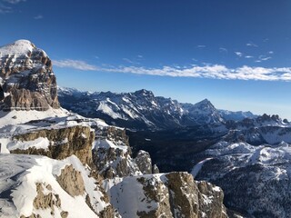 snow covered mountains