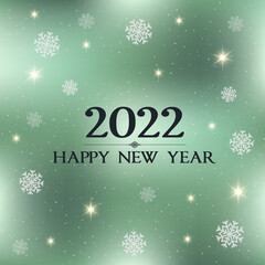 2022 card Happy new year background. White numbers and elegant christmas background.