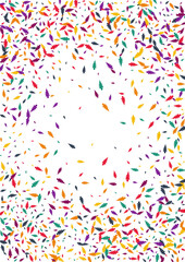 Orange Confetti Vector White Background. Yellow Foliage Plant Template. Decor Leaf Design. Autumn Leaf Texture.