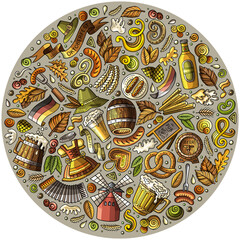 Vector set of Beer cartoon doodle objects, symbols and items.