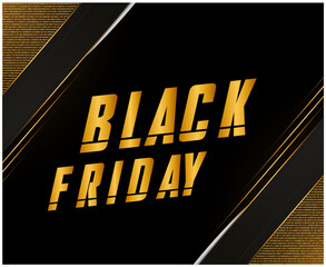 Black Friday day 29 November Holiday Design Vector marketing abstract illustration Gold And Black