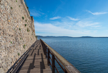 Monte Argentario (Italy) - A view of the Argentario mount on Tirreno sea, with little towns; in the...