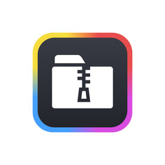 Fototapeta premium Zip Folder - Sticker