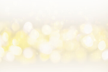 Silver, white and golden blur bokeh  in New Year eve and copy space. Abstract background holiday.