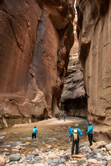 tourists in the cave