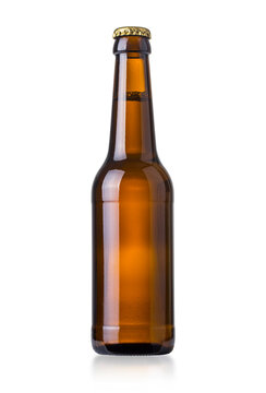 recommend clip art: brown beer bottle isolated