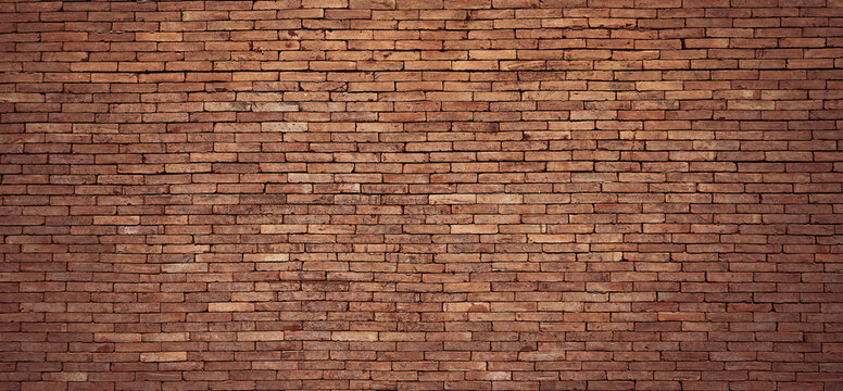 Old brown brick wall texture can be use as background 
