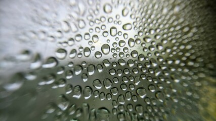 water drops on metal surface
