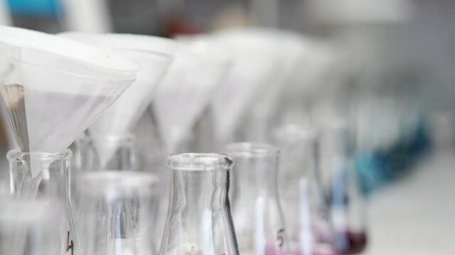 laboratory with a large number of test tubes