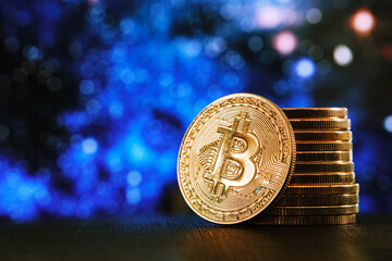 Pile of Bitcoin Cryptocurrencies