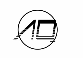 Fototapeta na wymiar Merger shape of AQ initial letter