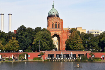 St. Michael's Church panorama in Kreuzberg district, Berlin, Germany