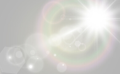 Bright beautiful star.Vector illustration of a light effect on a transparent background.
