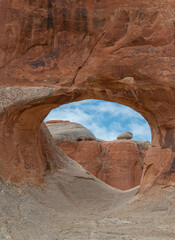 An arch in Arches National Park in Utah.