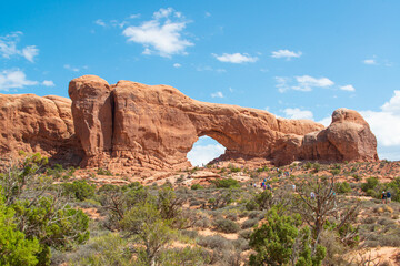 Arch in Arches National Park in Utah.